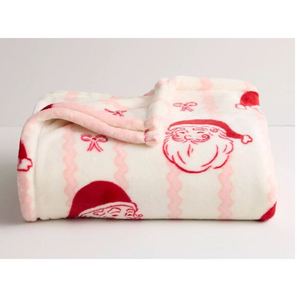 The Big One Christmas Santa Oversized Supersoft Plush Throw Blanket NWT - Picture 1 of 4